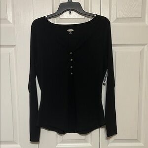 Old Navy Black Long Sleeve Blouse